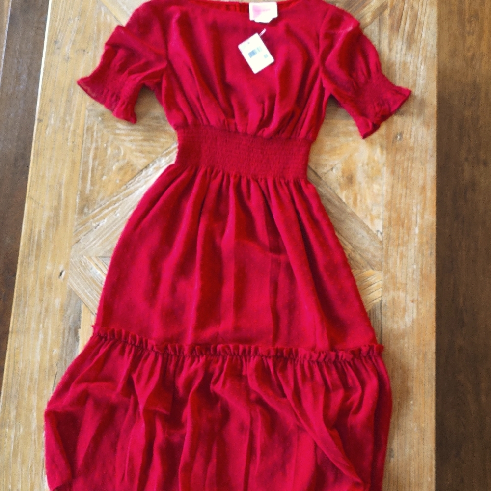 New KATE SPADE Swiss dot shirred dress! Xs
